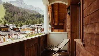 Vista dal balcone sulle Dolomiti