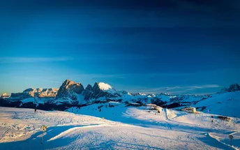 Ski slopen on Col Rodela